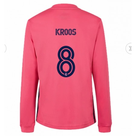 Jalkapallo Pelipaidat Real Madrid Toni Kroos 8 Vieraspaita 2020-2021 Pitkähihainen